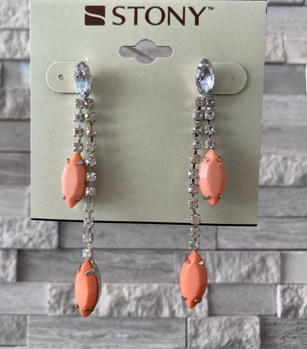 2/$24! Earrings Stony Rhinestone